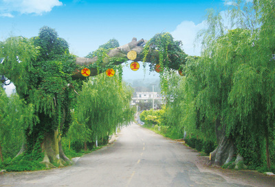 生态园仿真树大门