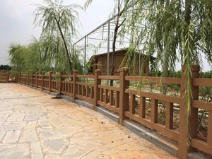 生态园仿木护栏设计